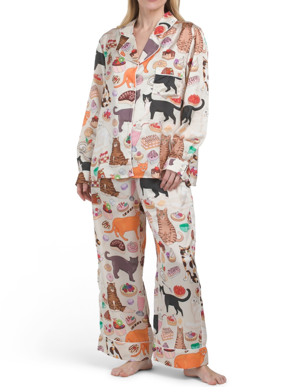 NWT Karen Mabon Cafe Cats Pajamas
